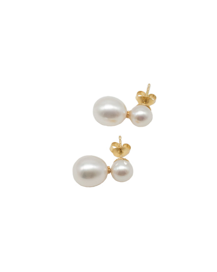 Loraine Double Pearl Earrings - SimplyO