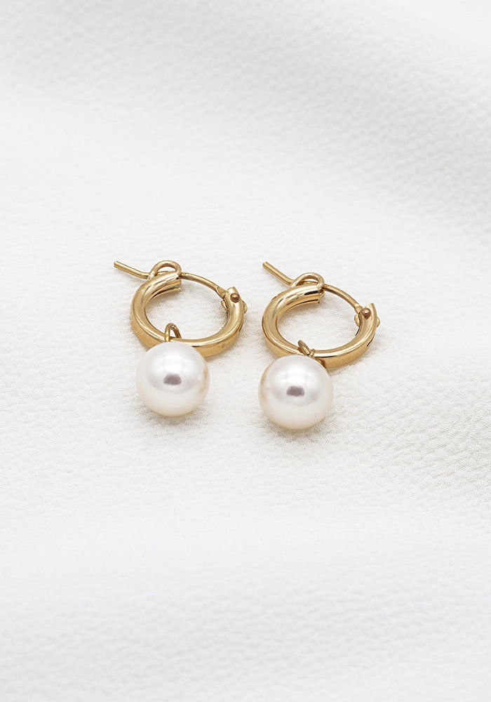 Nia Pearl Hoop Earrings - Hoop Ohrringe - SimplyO Jewelry