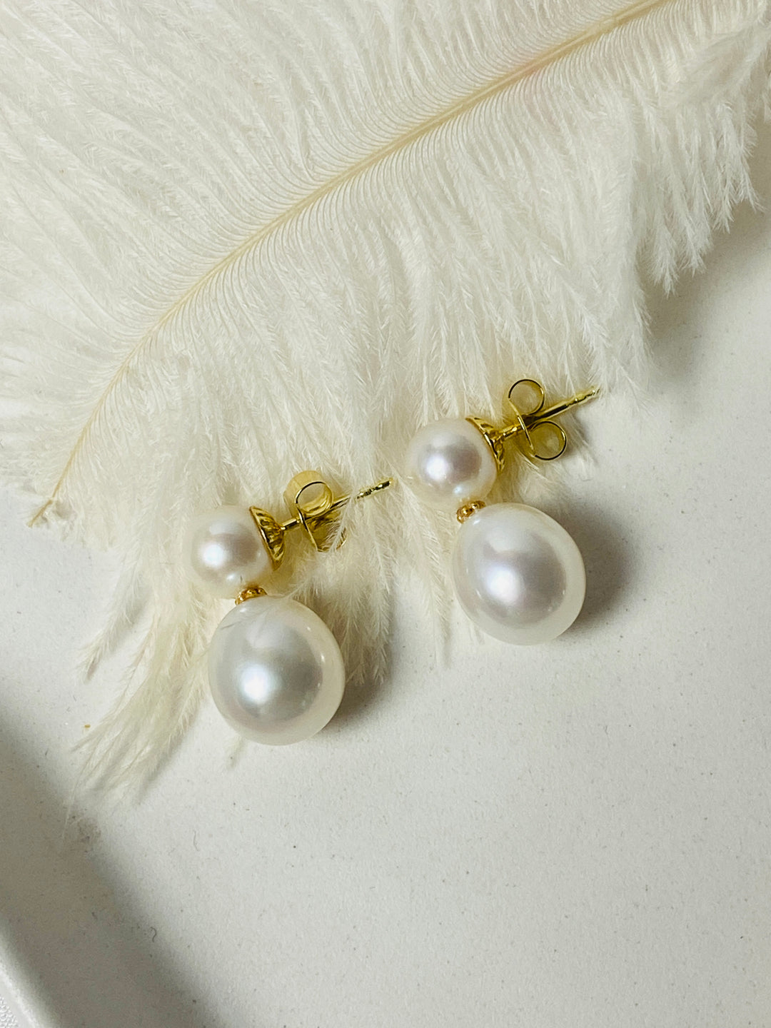 Loraine Double Pearl Earrings - SimplyO