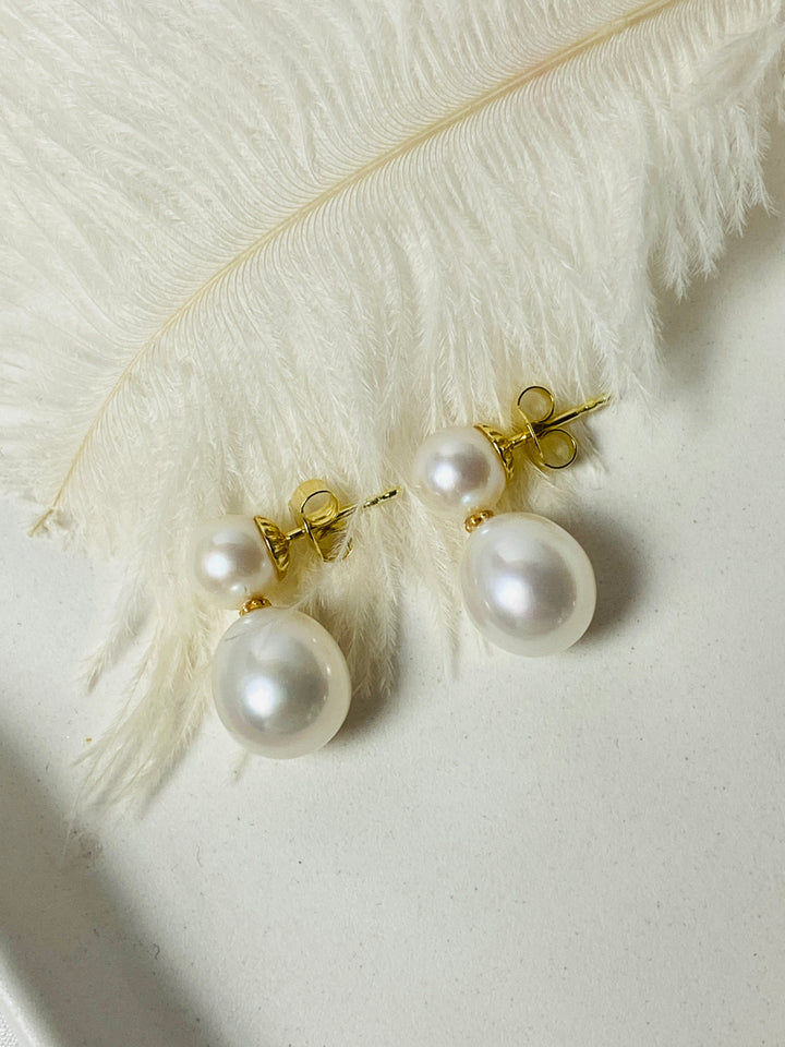 Loraine Double Pearl Earrings - SimplyO
