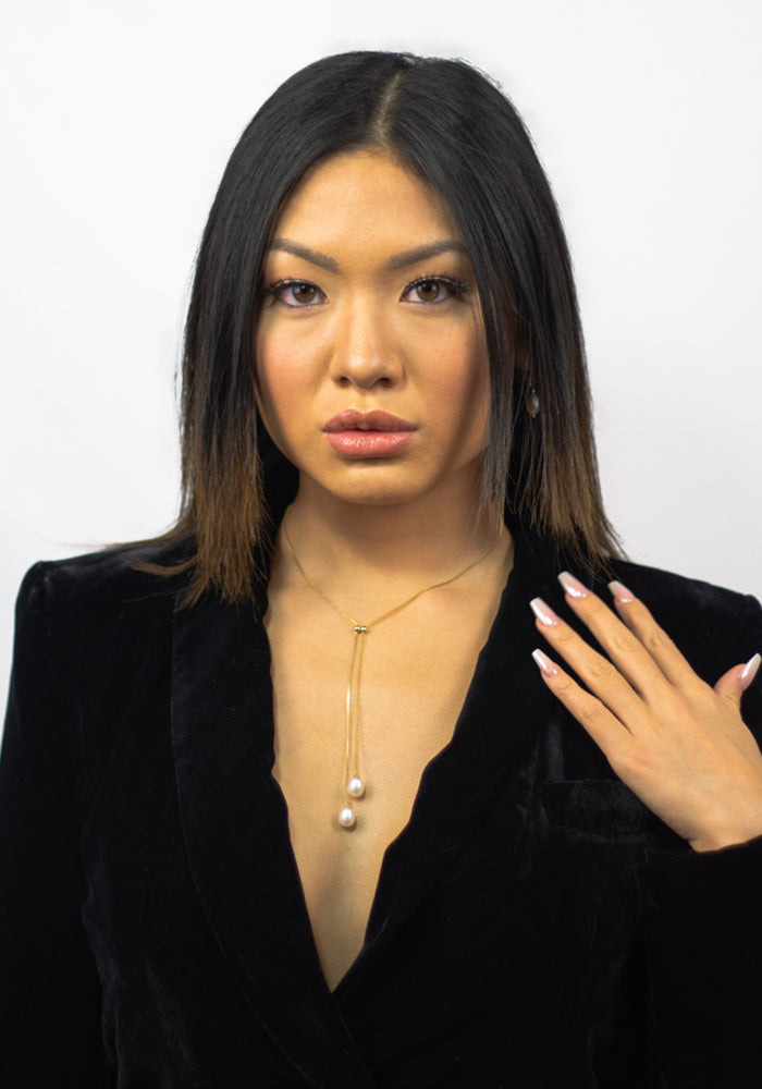 Y-Necklace Pearl Drop - SimplyO