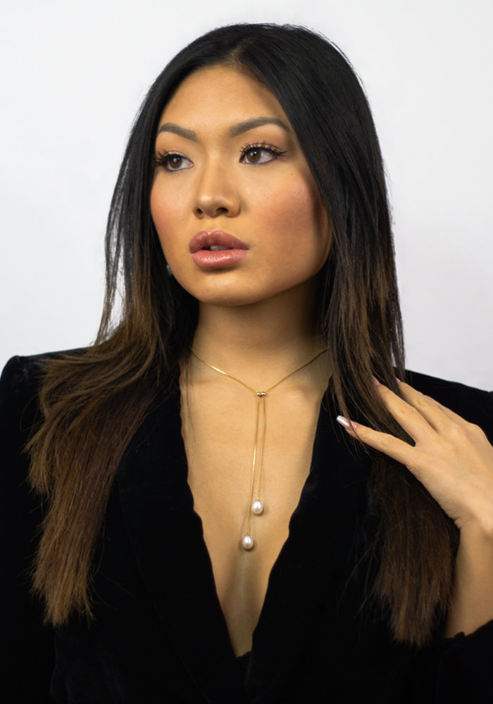 Y-Necklace Pearl Drop - SimplyO