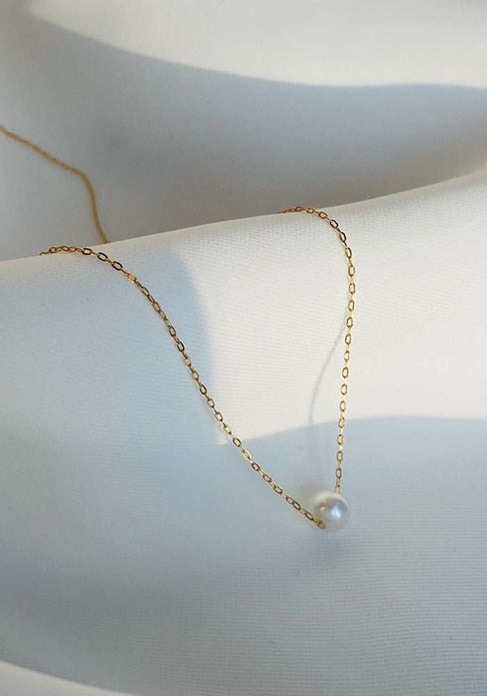Solitaire Pearl Necklace - SimplyO