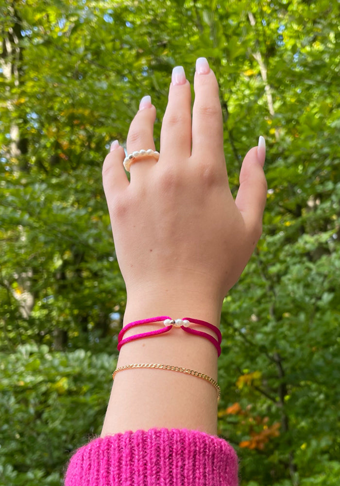 Sina Kordelarmband - Rot - Perlenarmband - SimplyO Jewelry