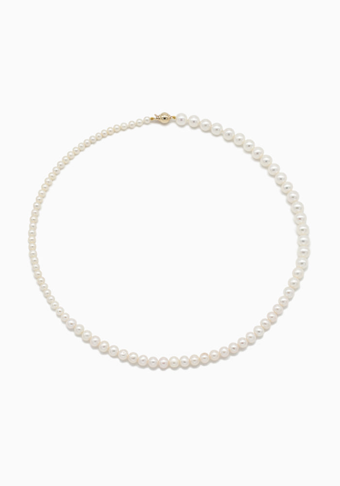 Petit Margaux Necklace – runde Süßwasserperlenkette mit 14k (585) Goldverschluss