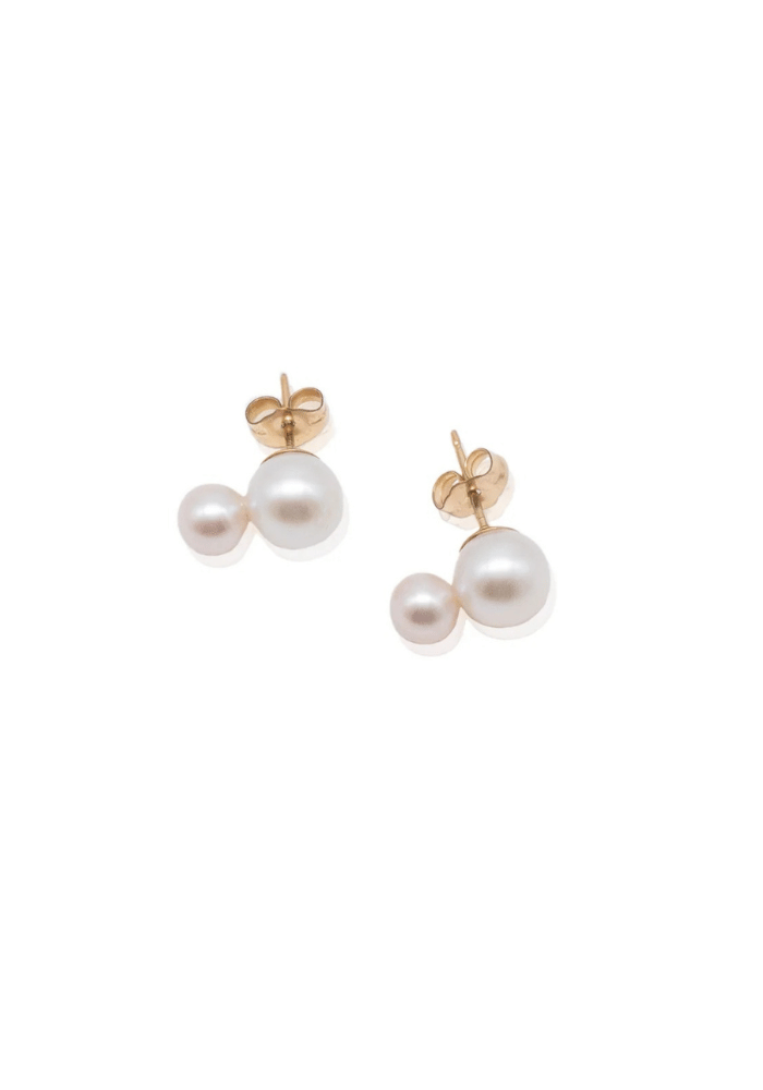 Serafina Double Pearl Studs