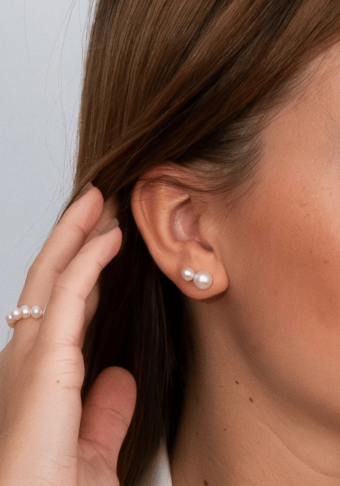 Serafina Double Pearl Studs