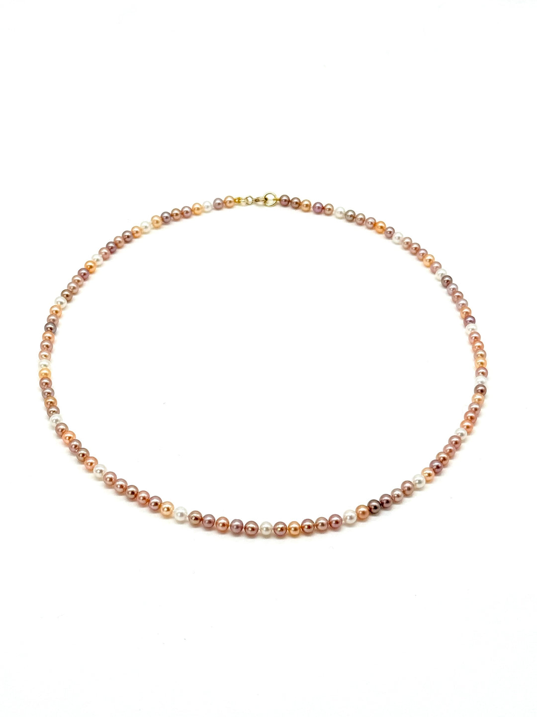 Rosaline Necklace mit natürlichen Multicolor Süßwasserperlen und 14k Gold Verschluss