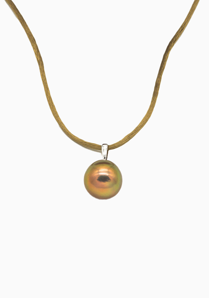 Ming Perlenkette - Ming Perlen Anhänger aus Weißgold - Edison Perle - SimplyO Jewelry