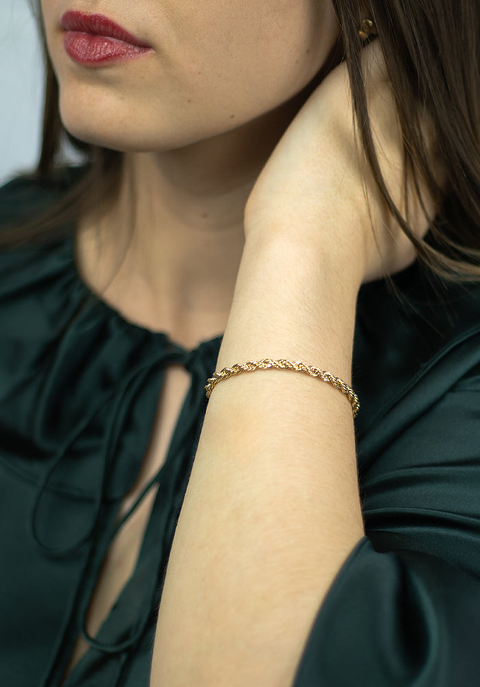Kordelarmband Gold - Rope Chain Bracelet - SimplyO Jewelry