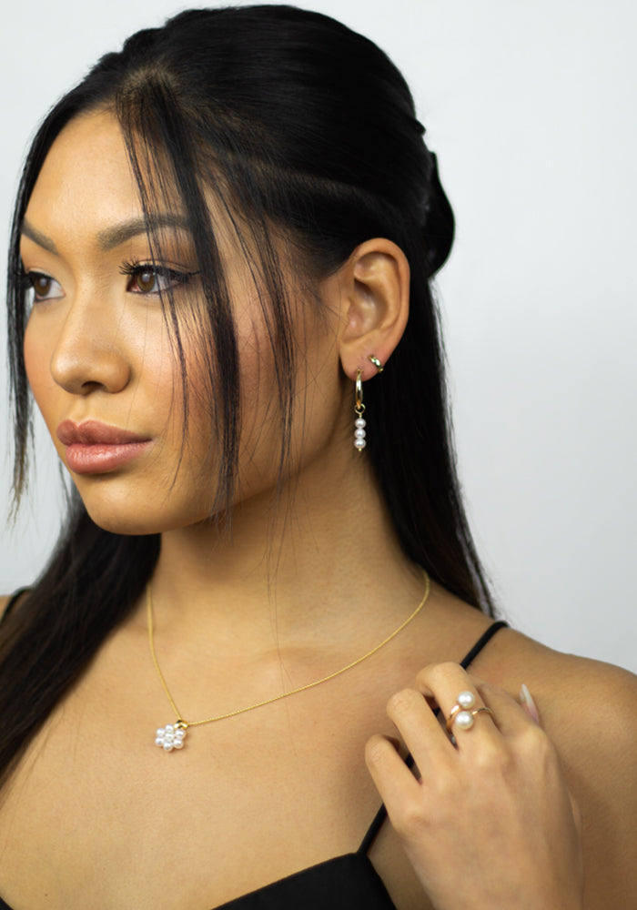 Halskette Pearl Flower - Gänseblümchen Kette - SimplyO Jewelry