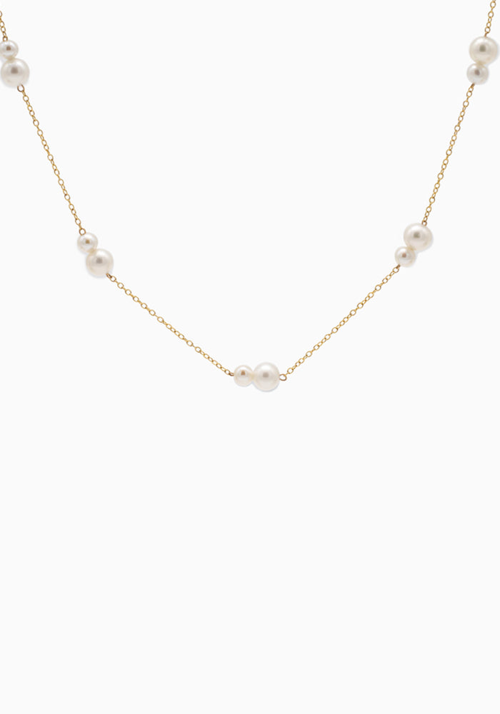 Bisous de Perles Necklace - Perlenkette Gold - SimplyO Jewelry