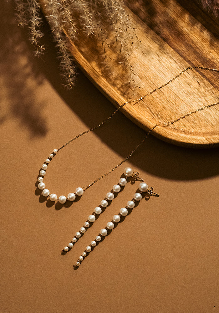 Cascade de Perles Necklace - Perlenkette Gelbgold - SimplyO Jewelry