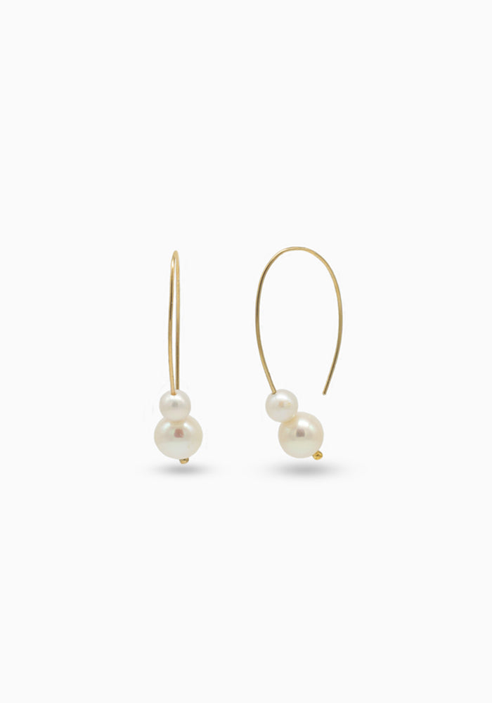 Grande Bisous de Perles Earrings - Perlenohrringe Gold - SimplyO Jewelry