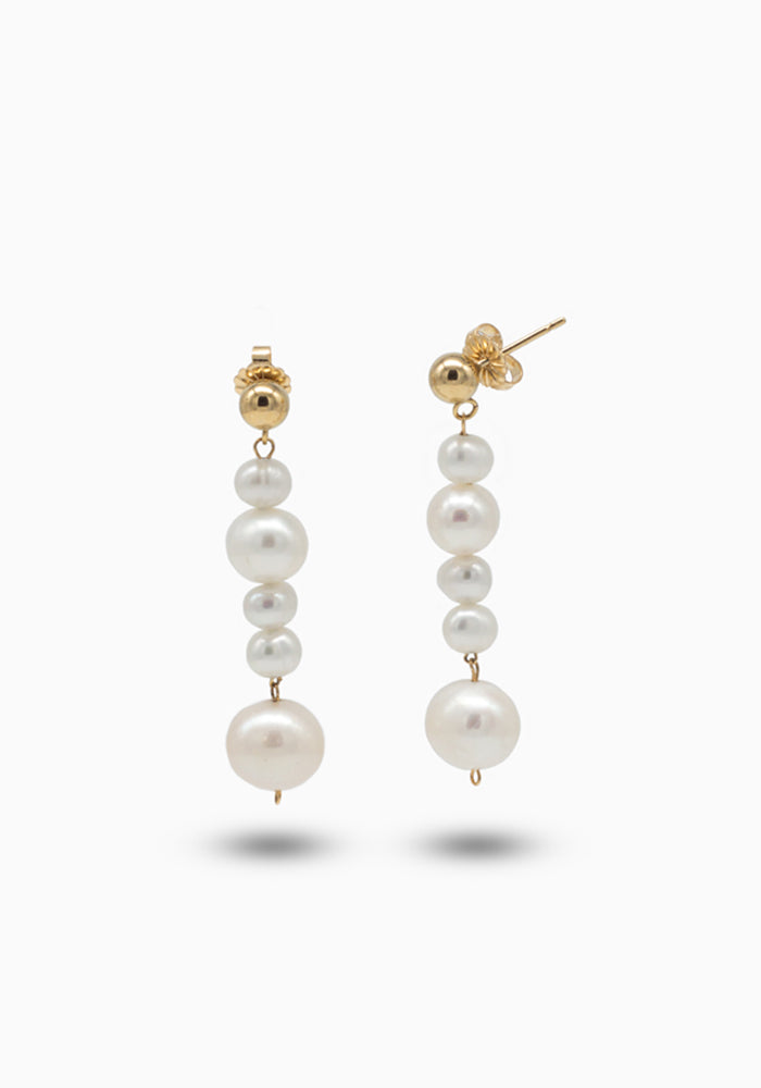 Louanne Earrings - Perlenohrringe Gold - SimplyO Jewelry