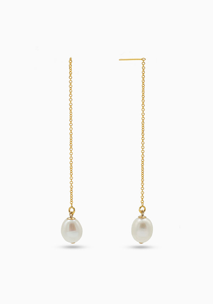Perlen Threader Ohrringe - Threader Ohrringe - SimplyO Jewelry