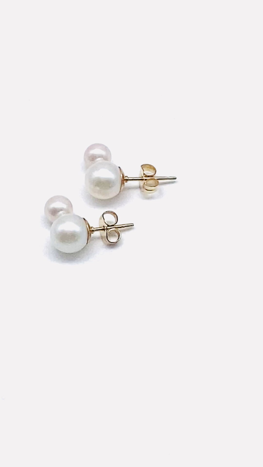 Serafina Double Pearl Studs