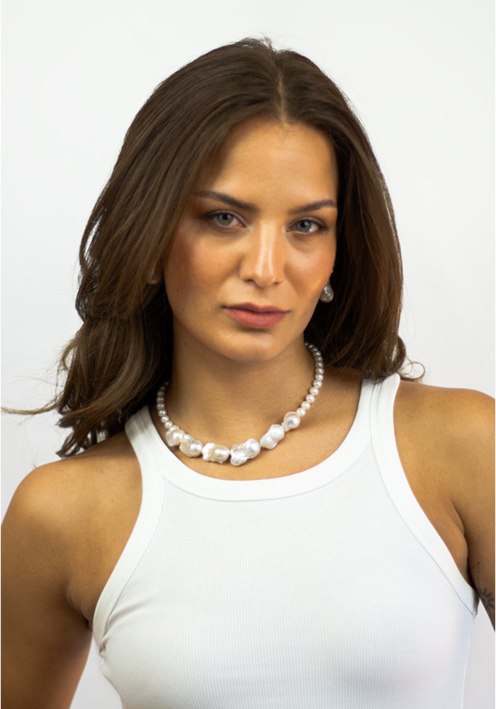 Soléne Necklace - Barock Perlenkette Gold - SimplyO Jewelry