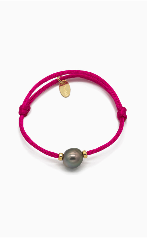 Satinkordel Armband mit Tahiti Perle - SimplyO Jewelry