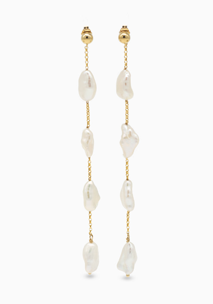 Vivienne Earrings - Perlenohrringe Gold - SimplyO Jewelry
