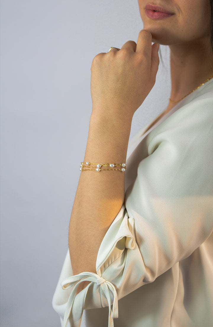 Armband Nia White Pearls - SimplyO