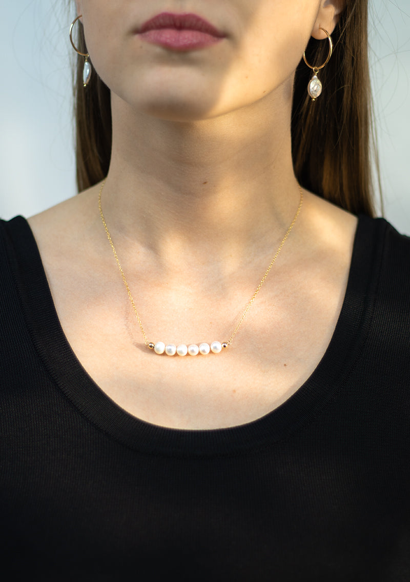 Perlensteg Halskette Ela Gold - SimplyO Jewelry