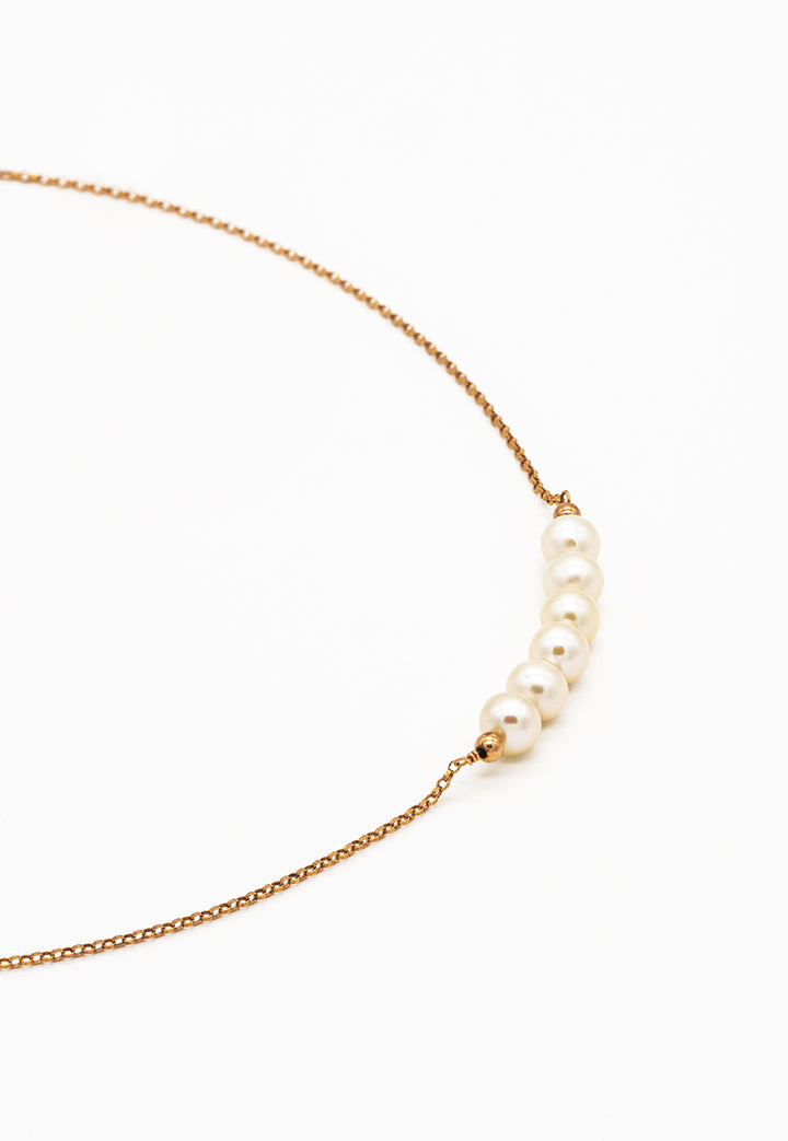 Perlensteg Halskette Ela Rosegold - SimplyO Jewelry