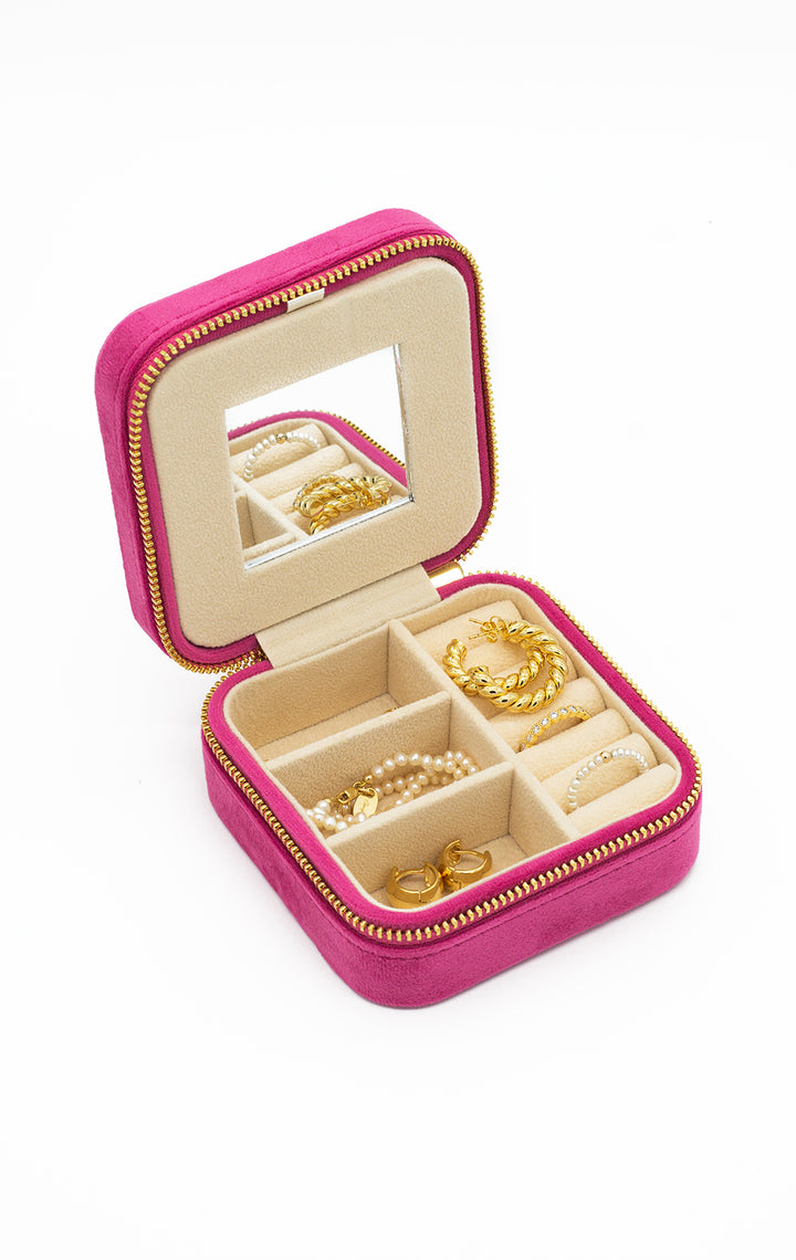 Schmuckaufbewahrung - Schmuck Reiseetui - Jewelry Box - pink orchid - SimplyO Jewelry